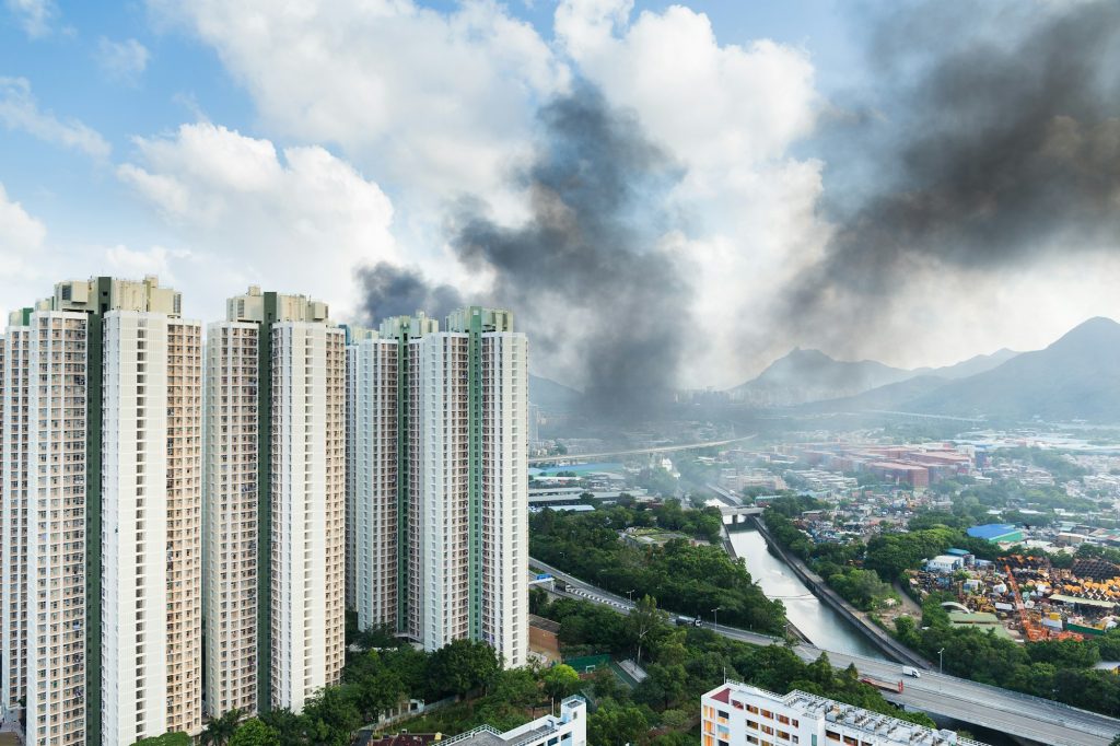 Fire accident in apartment building